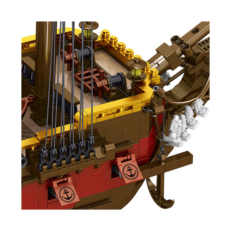BAKA 33306 Königin Anne Piratenschiff – Großes Schiffs-Bausteinmodell (4.469 Teile)
