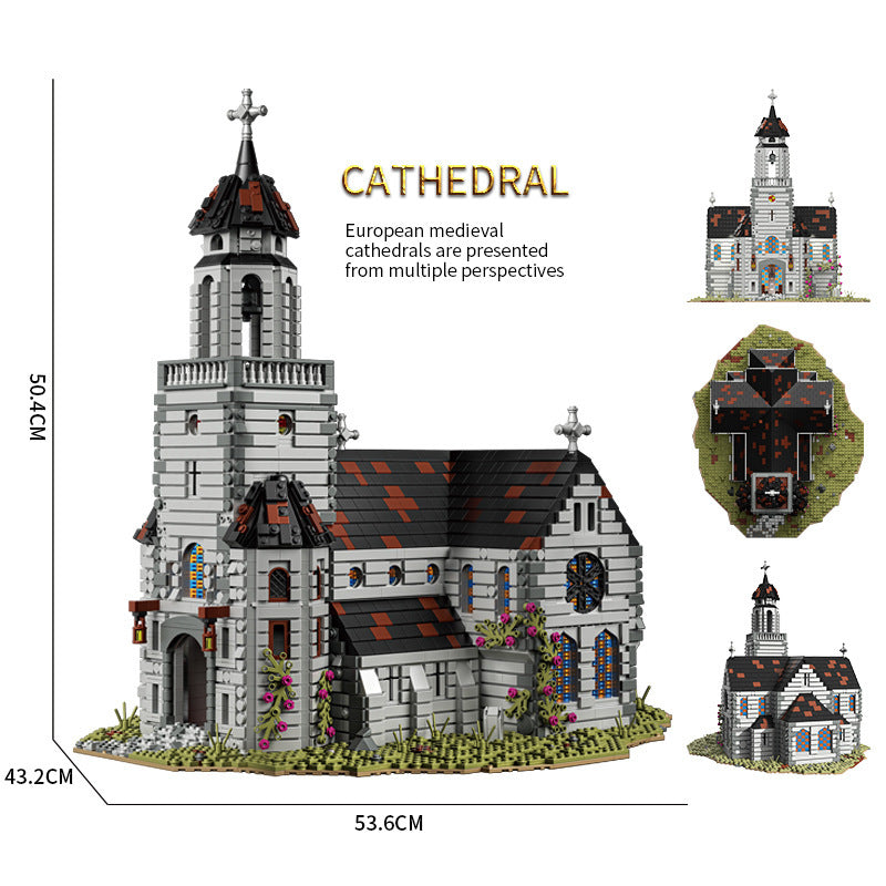 BAKA 33295 Mittelalterliche Burgkirche – Großes Architektur Bausteinmodell (6.172 Teile)