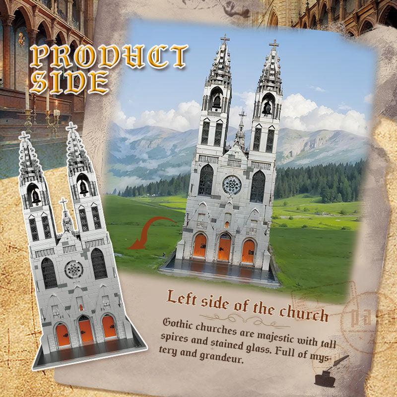 BAKA 33920 Gotische Kathedrale – Großes Architektur Bausteinmodell (4.136 Teile)
