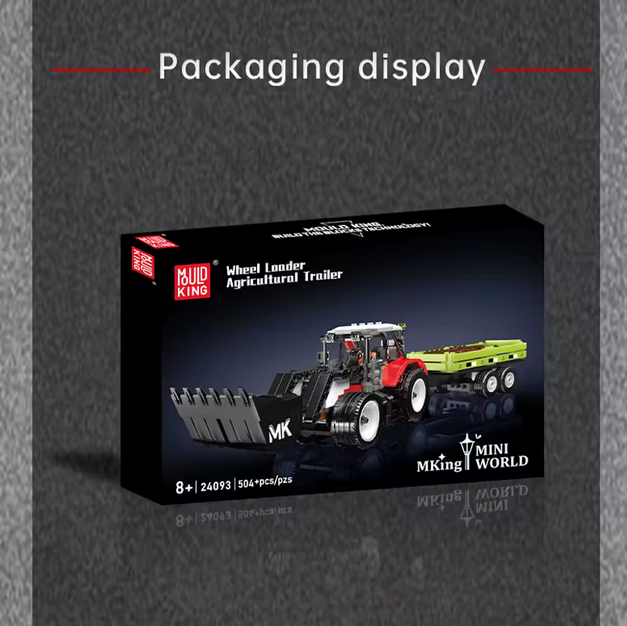 Mould King 24093 Radlader & Landwirtschaftsanhänger – 504 Teile MK