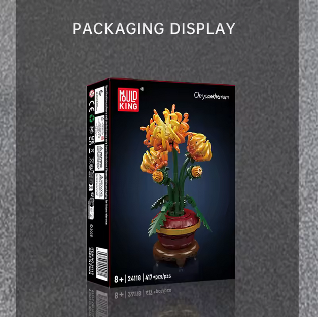 Mould King 24118 Chrysantheme Blumenmodell – 417 Teile MK