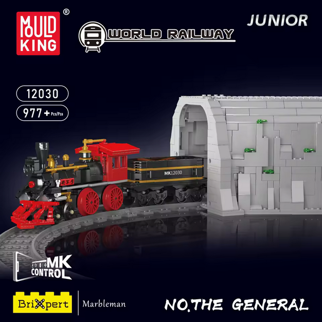 Mould King 12030 The General Dampflokomotive – 977 Teile