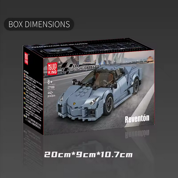 Mould King 27108 Reventón Blue Hypercar – 442 Teile MK
