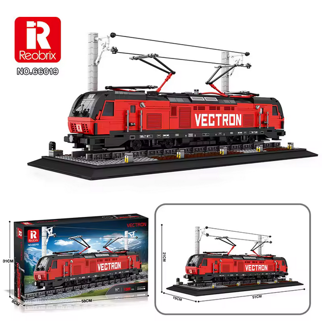 Reobrix 66019 RC Siemens Zug Modellbausatz – Elektrischer Hochgeschwindigkeitszug (1757 Teile) Roebrix