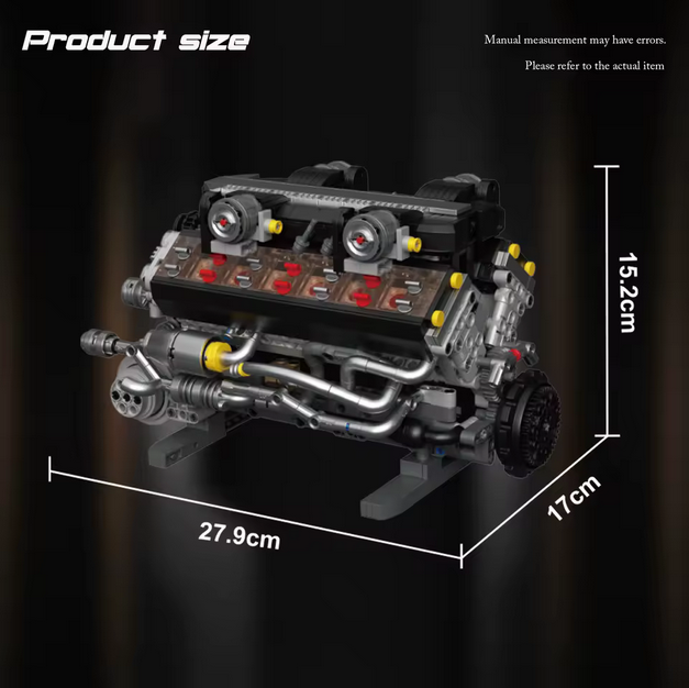 Free Tribe 36301 V12 Motor Modellbausatz – Hochleistungs Motor (1409 Teile) Free Tribe