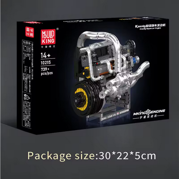 Mould King 10215 Supercar Motor Modellbausatz – High Performance Engine (739 Teile) MK
