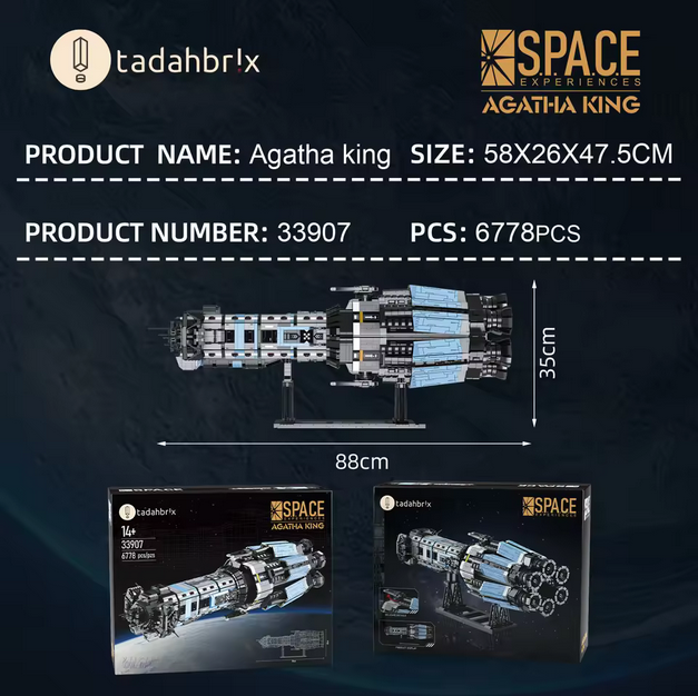 BAKA 33907 Vast Sky „Agatha King“ Raumschiff Modell – Space Serie (6778 Teile) BAKA