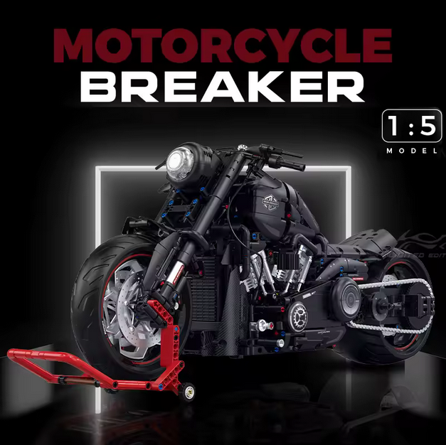 GULY 60521 1:5 Breaker Motorrad Modellbausatz – Racing Bike (2050 Teile) Guly
