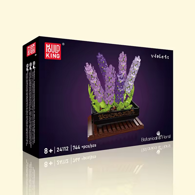 Mould King 24112 Violet Bonsai Modellbausatz – Deko Pflanzen Set (744 Teile) MK
