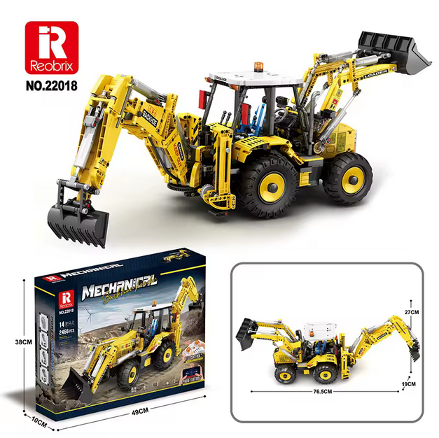 Reobrix 22018 RC Bidirektionaler Bagger & Lader Technik-Bausatz 2.231 Teile Roebrix