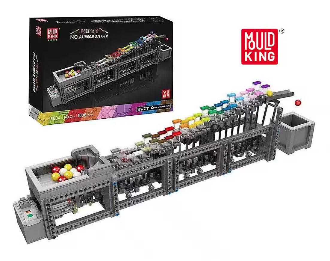Mould King 26004 GBC Rainbow Stepper Klemmbausteine Set – Motorisiert MK