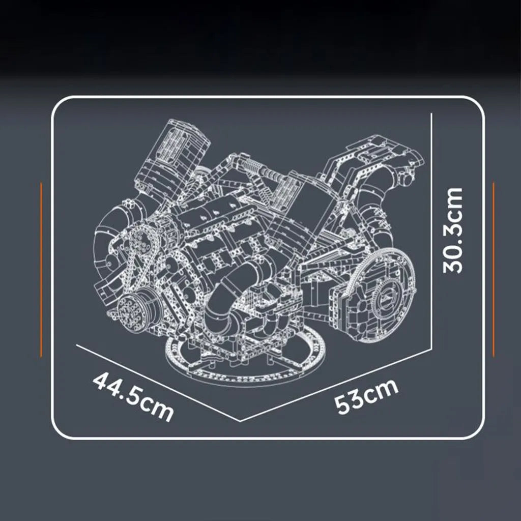 Mould King 10248 JZK V8 Hyper Engine Bausatz | 3.192 Teile MK