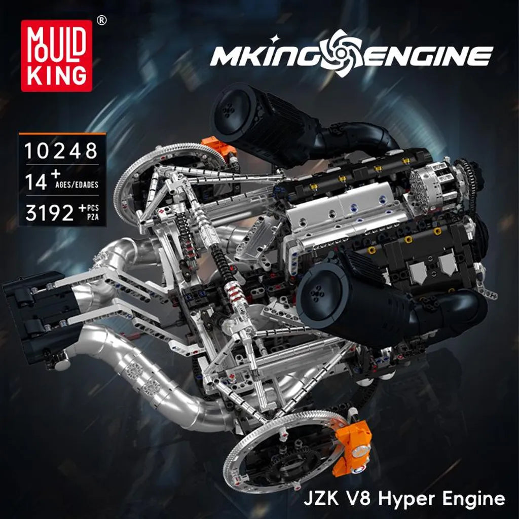 Mould King 10248 JZK V8 Hyper Engine Bausatz | 3.192 Teile MK
