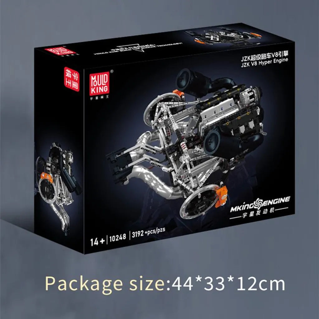 Mould King 10248 JZK V8 Hyper Engine Bausatz | 3.192 Teile MK