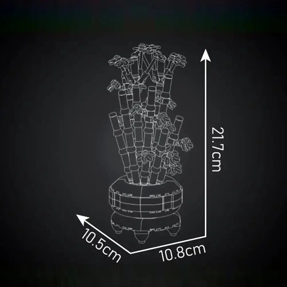 Mould King 24121 Bambus Bonsai Klemmbausteine Set – 375 Teile MK