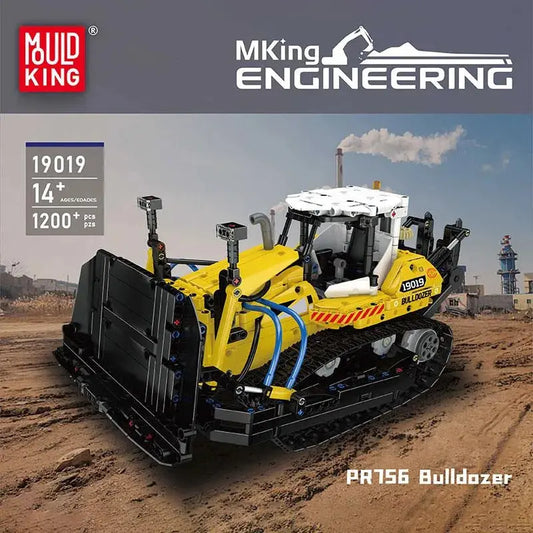 Mould King 19019 PR756 Bulldozer Pneumatik Klemmbausteine Set – 1200 Teile MK