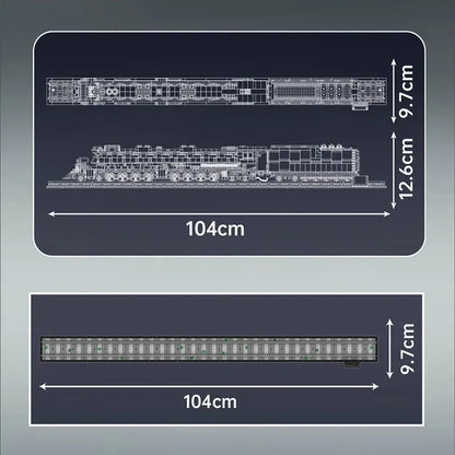 Mould King 12049 Big Boy 4-8-8-4 Dampflokomotive Klemmbausteine Set – 3040 Teile MK
