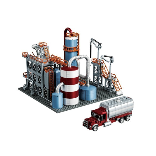 BAKA 33200 Ölraffinerie Modell – Industrie Architektur Bausteinset (1.831 Teile)