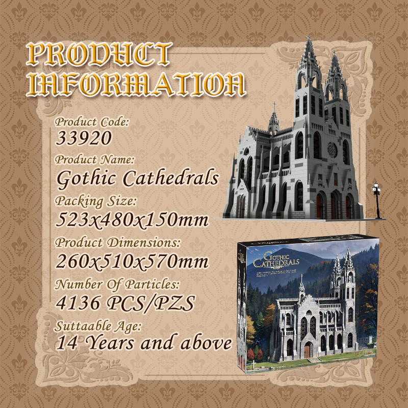 BAKA 33920 Gotische Kathedrale – Großes Architektur Bausteinmodell (4.136 Teile)