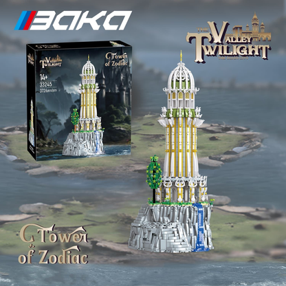 BAKA 33245 Turm des Tierkreises – Fantasy Architektur Bausteinmodell (3.726 Teile)