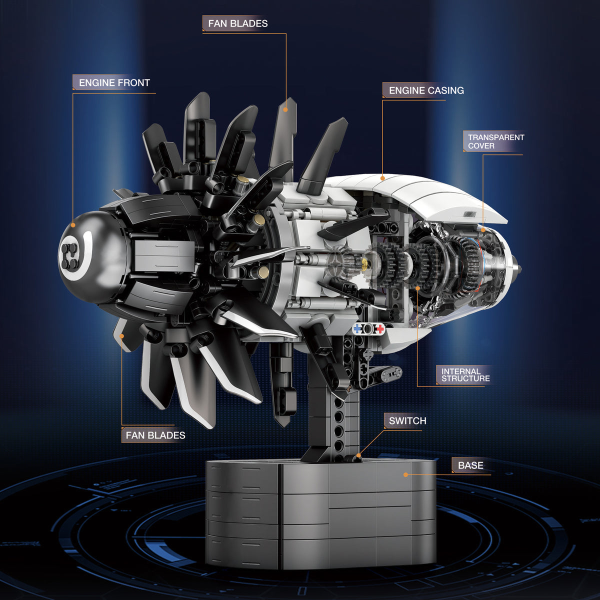 Reobrix 33018 Flugzeugmotor (1.351 Teile)