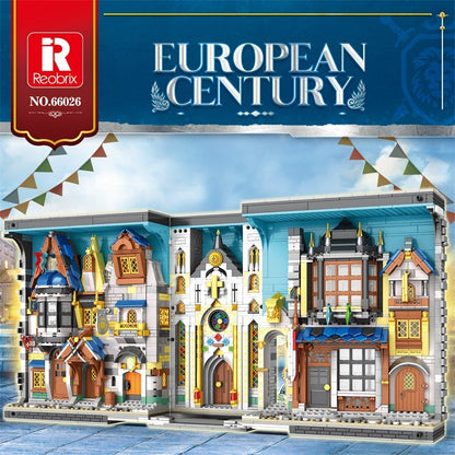 Reobrix 66026 Mittelalterlicher Markt – Architektur Buch Bausatz (2.922 Teile)