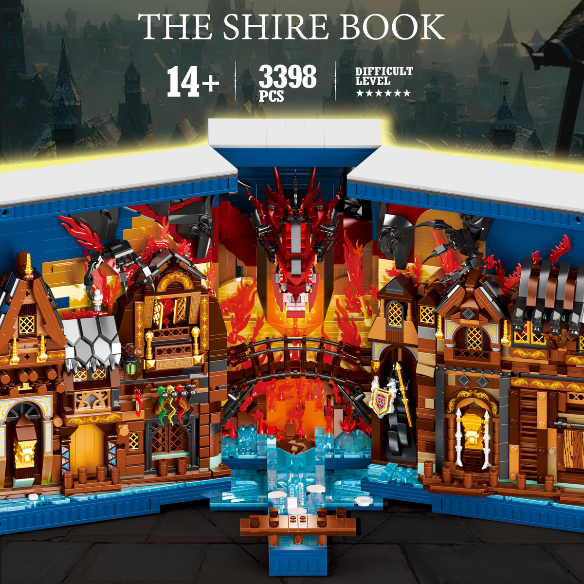 Reobrix 66035 Hobbit-Bucharchiv – Fantasy Architektur Bausatz (3.398 Teile)