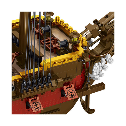 BAKA 33306 Königin Anne Piratenschiff – Großes Schiffs-Bausteinmodell (4.469 Teile)