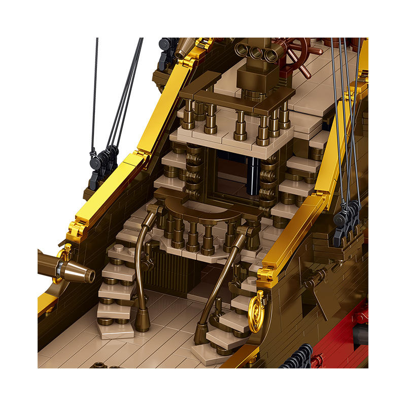 BAKA 33306 Königin Anne Piratenschiff – Großes Schiffs-Bausteinmodell (4.469 Teile)