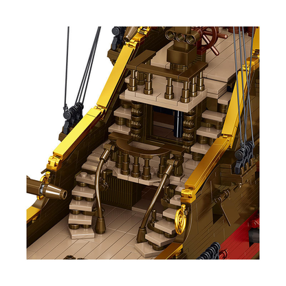 BAKA 33306 Königin Anne Piratenschiff – Großes Schiffs-Bausteinmodell (4.469 Teile)