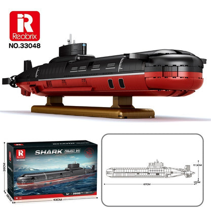 Reobrix 33048 Typhoon-Klasse U-Boot – Militär Bausteinmodell (2.895 Teile)