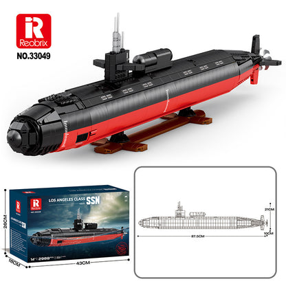 Reobrix 33049 Los-Angeles-Klasse U-Boot – Militär Bausteinmodell (2.750 Teile)