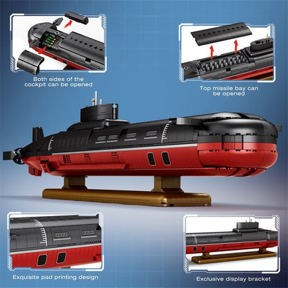 Reobrix 33048 Typhoon-Klasse U-Boot – Militär Bausteinmodell (2.895 Teile)