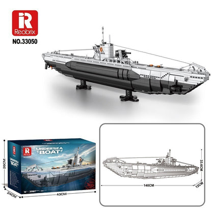 Reobrix 33050 Next-Generation Strategic U-Type Submarine – U-Boot Modell (3.624 Teile)