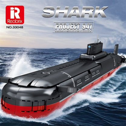 Reobrix 33048 Typhoon-Klasse U-Boot – Militär Bausteinmodell (2.895 Teile)