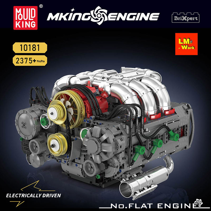 Mould King 10181 Horizontal-Boxermotor (2.375 Teile)