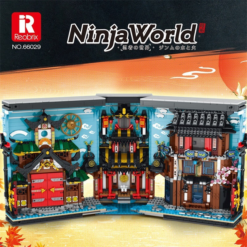 Reobrix 66029 Ninja-Bucharchiv – Architektur Bausatz (3.086 Teile)