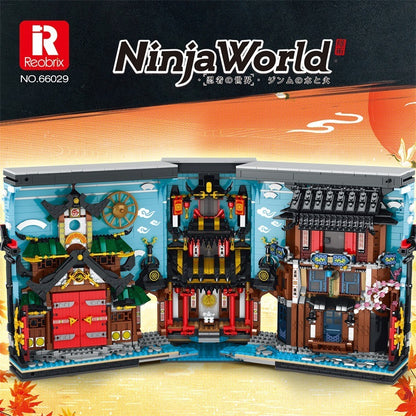 Reobrix 66029 Ninja-Bucharchiv – Architektur Bausatz (3.086 Teile)
