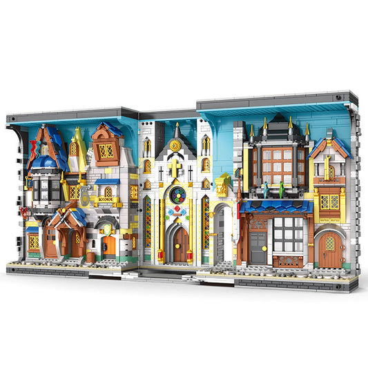 Reobrix 66026 Mittelalterlicher Markt – Architektur Buch Bausatz (2.922 Teile)
