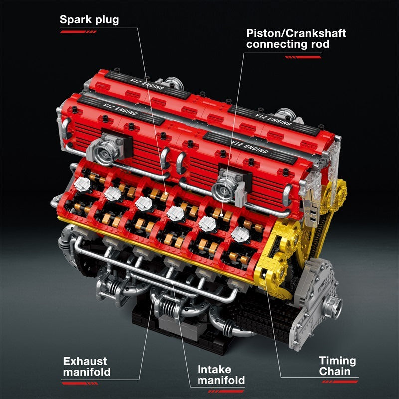 Reobrix 33017 V12-Zylindermotor (4.719 Teile)