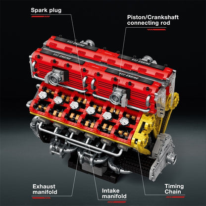 Reobrix 33017 V12-Zylindermotor (4.719 Teile)
