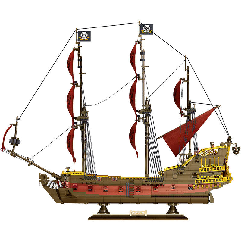 BAKA 33306 Königin Anne Piratenschiff – Großes Schiffs-Bausteinmodell (4.469 Teile)