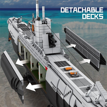 Reobrix 33050 Next-Generation Strategic U-Type Submarine – U-Boot Modell (3.624 Teile)