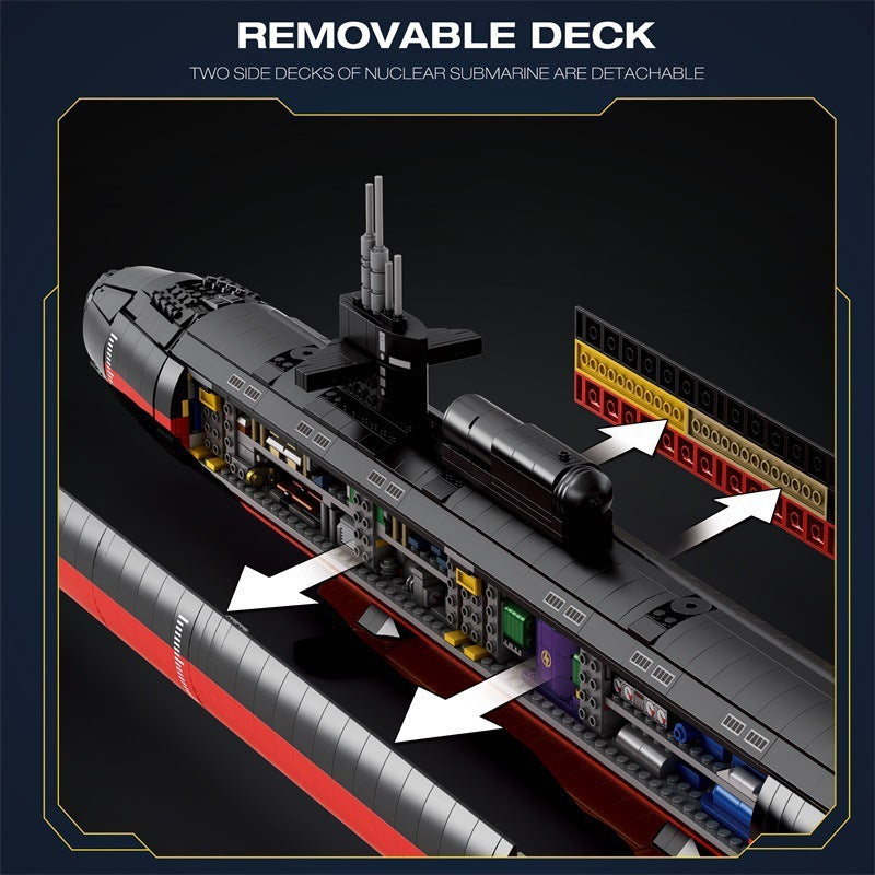 Reobrix 33049 Los-Angeles-Klasse U-Boot – Militär Bausteinmodell (2.750 Teile)