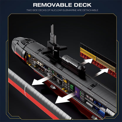 Reobrix 33049 Los-Angeles-Klasse U-Boot – Militär Bausteinmodell (2.750 Teile)