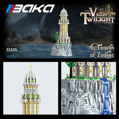 BAKA 33245 Turm des Tierkreises – Fantasy Architektur Bausteinmodell (3.726 Teile)