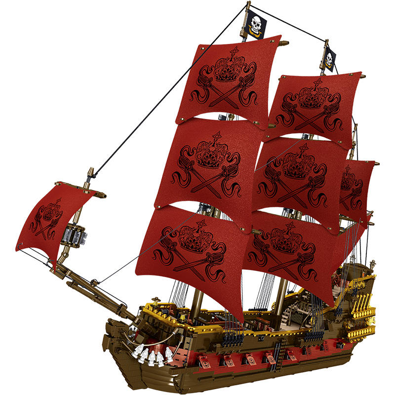 BAKA 33306 Königin Anne Piratenschiff – Großes Schiffs-Bausteinmodell (4.469 Teile)
