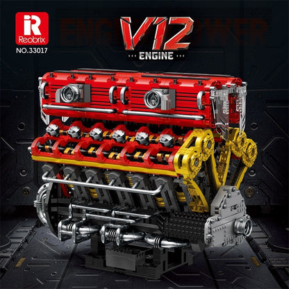 Reobrix 33017 V12-Zylindermotor (4.719 Teile)
