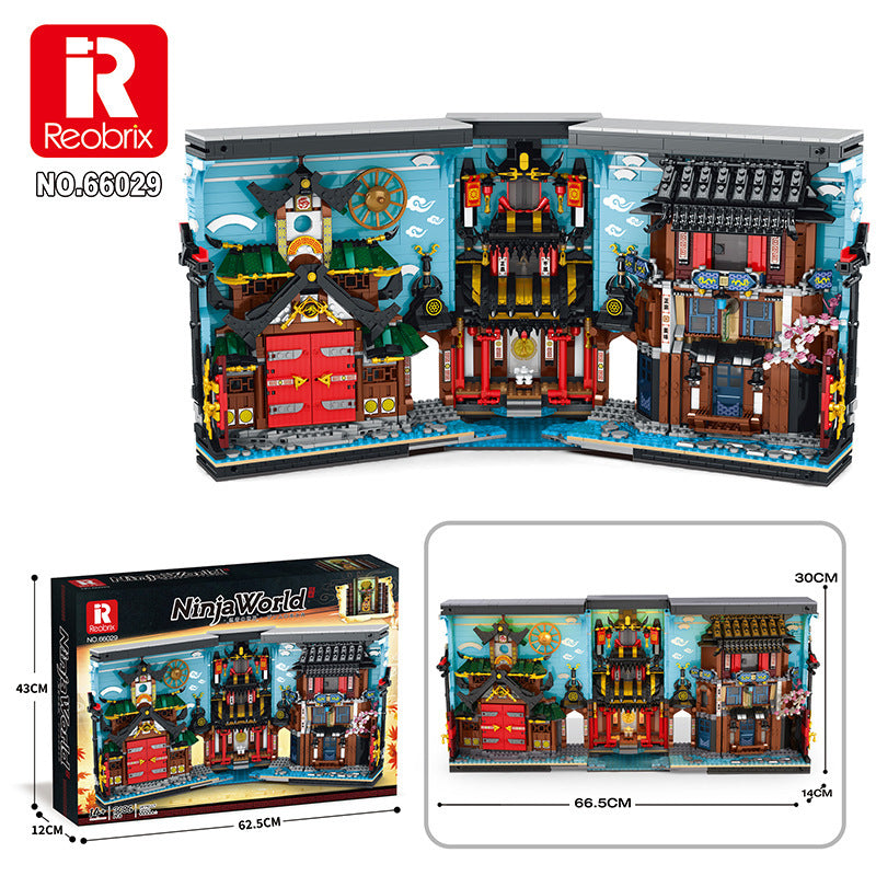 Reobrix 66029 Ninja-Bucharchiv – Architektur Bausatz (3.086 Teile)