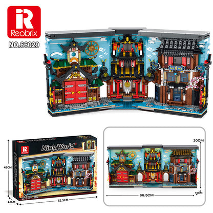 Reobrix 66029 Ninja-Bucharchiv – Architektur Bausatz (3.086 Teile)